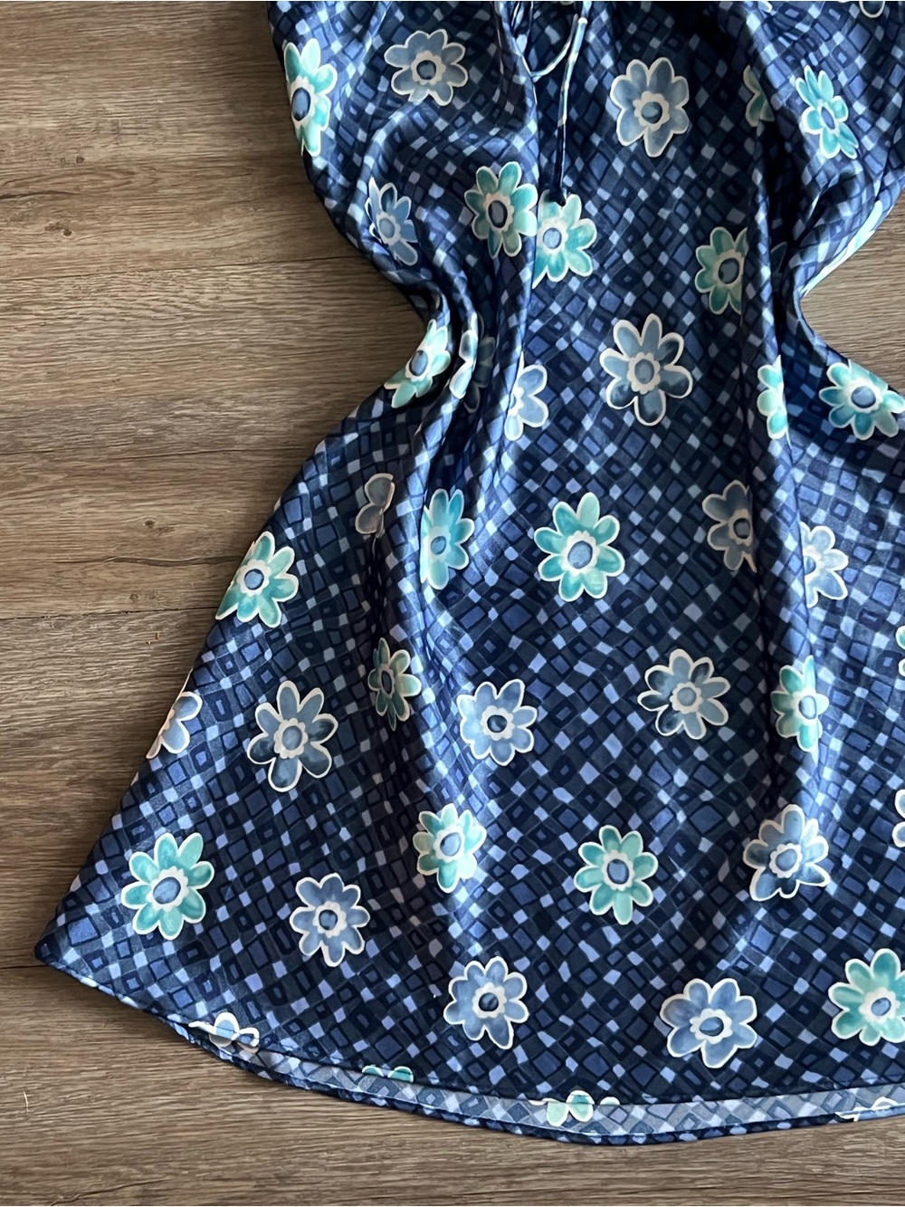 Vintage Y2K Floral Satin Chemise Slip Dress - Picture 4 of 4